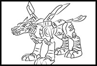 How to Draw MetalGarurumon from Digimon
