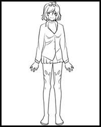 How to Draw Hana Saryu from Tenchi Muyo!