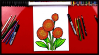 How To Draw A Dahlia Pom Pom