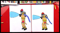 How to Draw a Firefighter