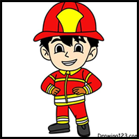 Firefighter Drawing