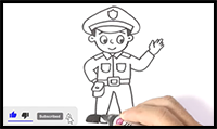 How to Draw a Policeman Easy Step by Step