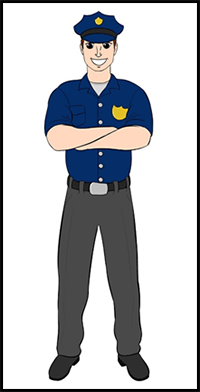 How to Draw a Police Officer Easy