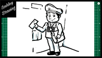 How to Draw a Postman Step by Step