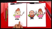 How to Draw a Cartoon Teacher
