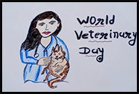 World Veterinary Day Poster Drawing