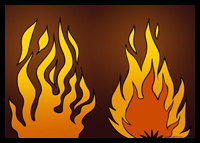 How To Draw Flames Step by Step