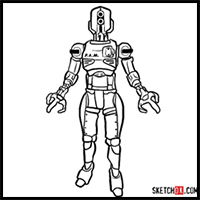 How to draw Assaultron | Fallout