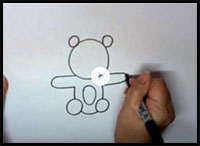 How to Draw a Teddy Bear Step by Step Easy Tutorial - YouTube