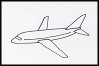 How to Draw Airplane Easy