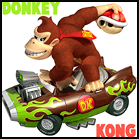 How to Draw Donkey Kong in His Car Throwing a Koopa Shell from Mario Kart