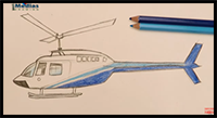 How to Draw Helicopter Step by Step (Very Easy) 