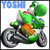 How to Draw Yoshi on Motorcycle from Wii Mario Kart