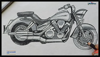 How to Draw Harley-Davidson Motorcycle Step by Step