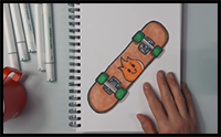 How to Draw a Skateboard Easy Step by Step