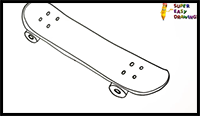 How to Draw a Skateboard Step by Step