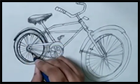 How to Draw a Bicycle with Perspective for Beginners