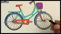 How to Draw Bicycle Step by Step
