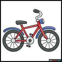 How to Draw a Cartoon Bicycle