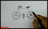 How to Draw Easy Bicycle for Kids