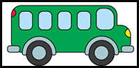 How to Draw a Bus in 12 Easy Steps