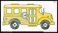 How to Draw a School Bus