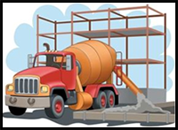 How to Draw Cement Trucks in 10 Steps