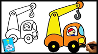 How to Draw Crane Truck