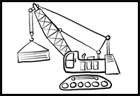 How to Draw a Simple Construction Crane