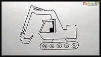 How to Draw Excavator Step by Step