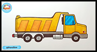 How to Draw a Dump Truck Easy for Kid