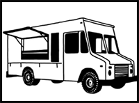 How to Draw Food Truck Barbecue