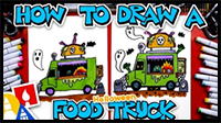 How to Draw a Haunted Spooky Taco Truck