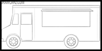 how to draw a Taco Truck