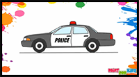 How to Draw Police Car (Cop Car)