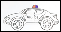 How to Draw a Police Super Car