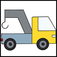 How to Draw a Tow Truck for Kindergarten