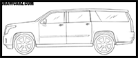 How to draw a Cadillac Escalade