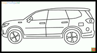How to Draw a SUV Gloster