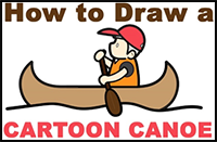 How to Draw a Cartoon Kid Paddling a Canoe Easy Step-by-Step Drawing Tutorial for Kids