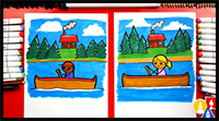 How to Draw a Person Canoeing