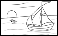 How to Draw a Sailboat on Water