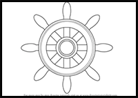 How to Draw a Boat Wheel