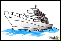 How to Draw a Yacht - Step 11