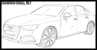 How to Draw an Audi A4