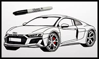 HOW TO DRAW A AUDI R8