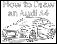 how to draw an audi a4
