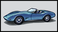 How to Draw a Corvette Car