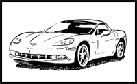 How to Draw a Corvette