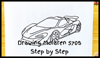 How to Draw a McLaren 570s | Easy Sports Car Drawing